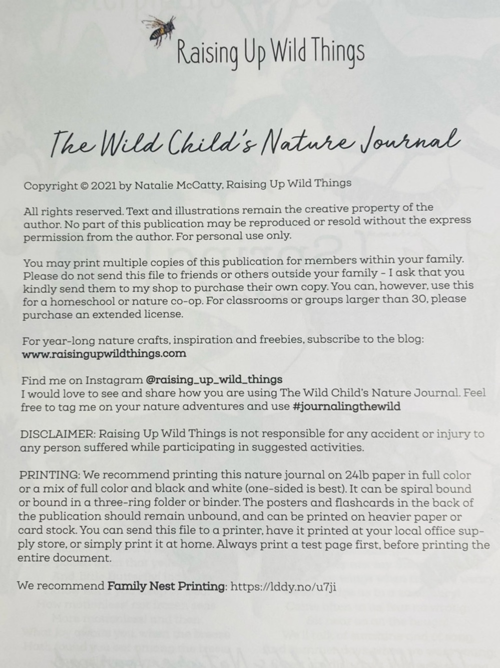 NEW The Seasons Nature Journal The Wild Child’s … 2021 Natalie McCatty - Picture 2 of 14